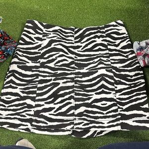 Zebra Print Skirt